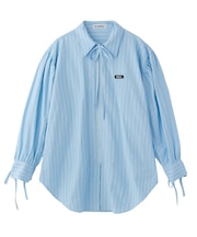 STRIPED ZIP UP SHIRT