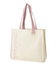 CUT OUT LOGO PIPING TOTE
