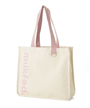 CUT OUT LOGO PIPING TOTE