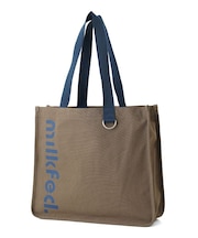 CUT OUT LOGO PIPING TOTE