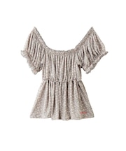 FLORAL PATTERN PUFF SLEEVE BLOUSE