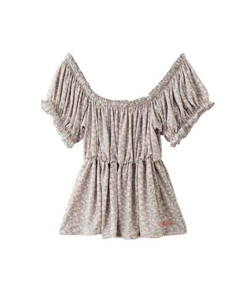 FLORAL PATTERN PUFF SLEEVE BLOUSE