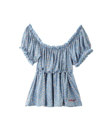 FLORAL PATTERN PUFF SLEEVE BLOUSE