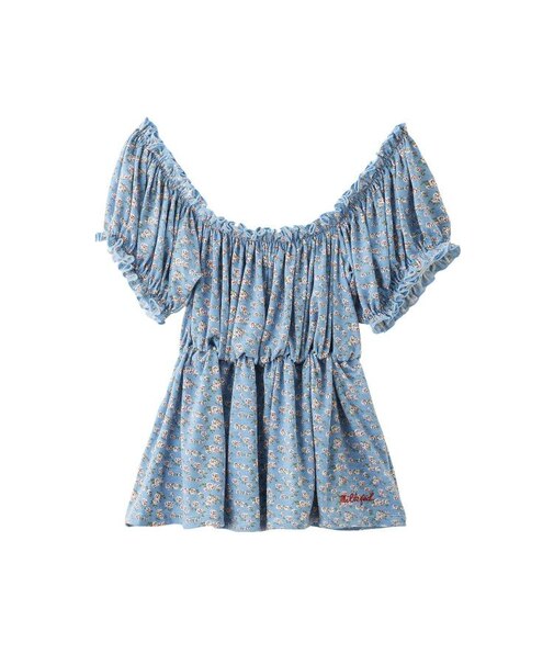 FLORAL PATTERN PUFF SLEEVE BLOUSE