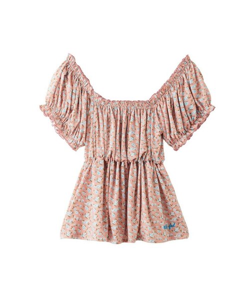 FLORAL PATTERN PUFF SLEEVE BLOUSE