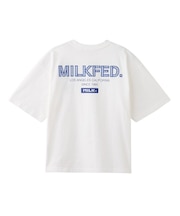 MILKFED. PLAID LOGO WIDE S/S TEE