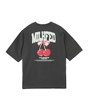 CHERRY AND RIBBON WIDE S/S TEE