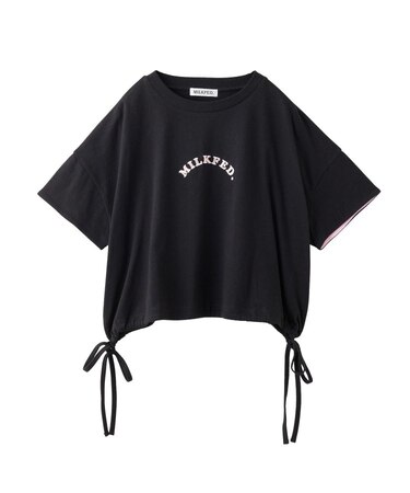 COLORED SLEEVE EDGE S/S TOP