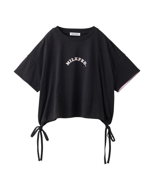 COLORED SLEEVE EDGE S/S TOP