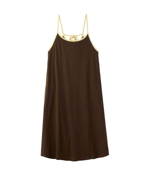 BICOLOR BACK RIBBON CAMISOLE DRESS