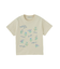 FLOWER PRINT AND EMBROIDERY COMPACT S/S TEE