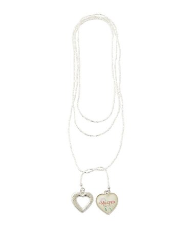 BEADS AND HEART CHARMS NECKLACE