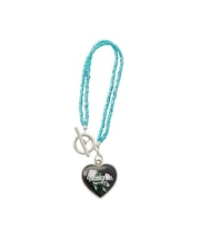 BEADS AND HEART CHARMS BRACELET