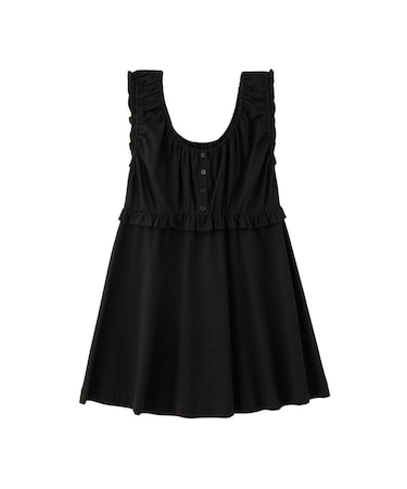 RUFFLE GATHERED DRESS