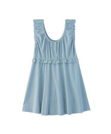 RUFFLE GATHERED DRESS