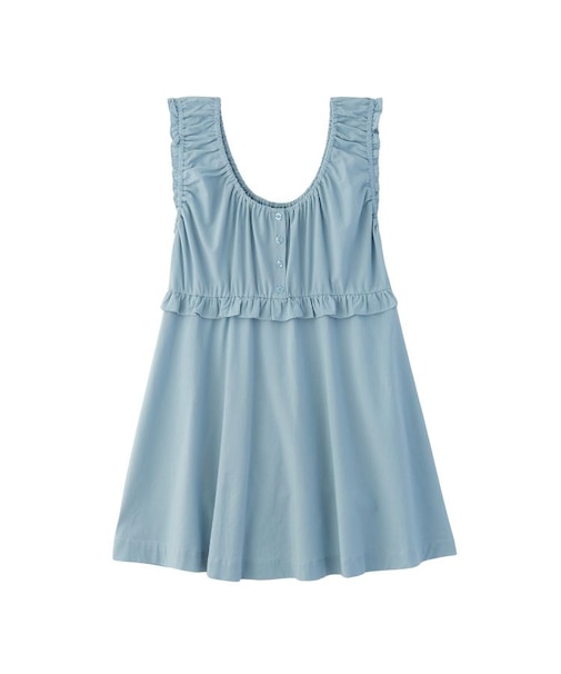 RUFFLE GATHERED DRESS