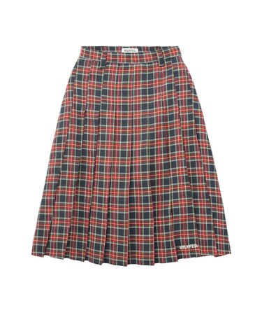 PLEATED PLAID SKIRT