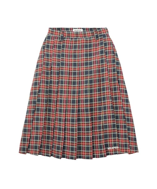 PLEATED PLAID SKIRT