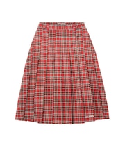PLEATED PLAID SKIRT
