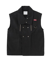 DEFORMED COLLAR DUCK VEST