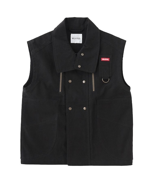 DEFORMED COLLAR DUCK VEST