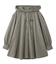 VOLUME SLEEVE HOODED BLOUSE