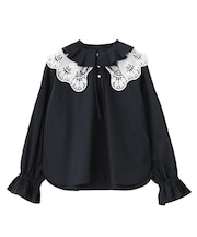 MULTI RUFFLE COLLAR BLOUSE