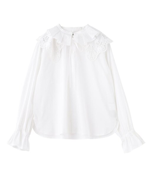 MULTI RUFFLE COLLAR BLOUSE