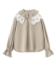 MULTI RUFFLE COLLAR BLOUSE