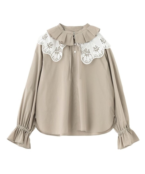 MULTI RUFFLE COLLAR BLOUSE