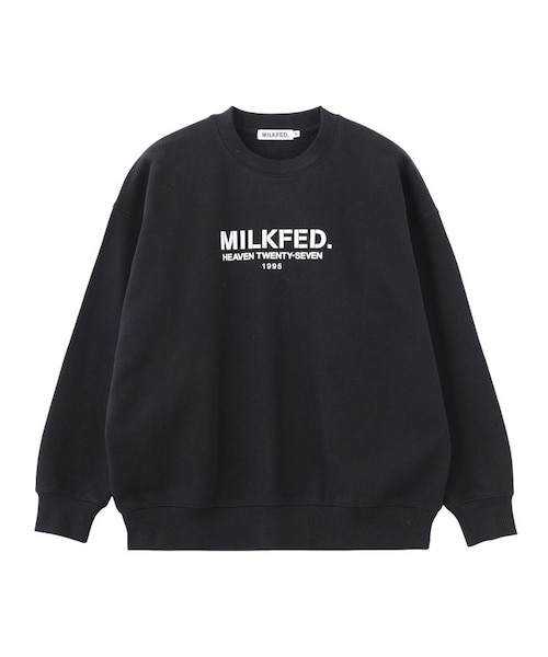 STENCIL LOGO WIDE CREW SWEAT TOP｜ミルクフェドの通販｜&mall