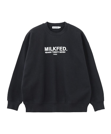 STENCIL LOGO WIDE CREW SWEAT TOP