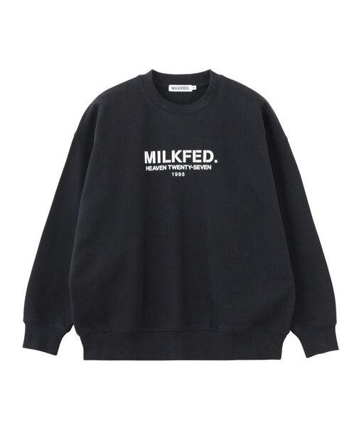 STENCIL LOGO WIDE CREW SWEAT TOP
