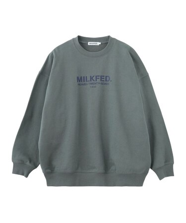 STENCIL LOGO WIDE CREW SWEAT TOP