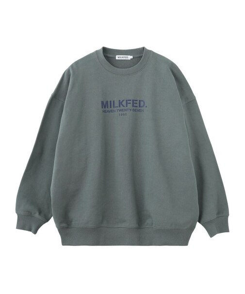 STENCIL LOGO WIDE CREW SWEAT TOP