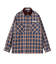HEART ELBOW PATCH PLAID SHIRT