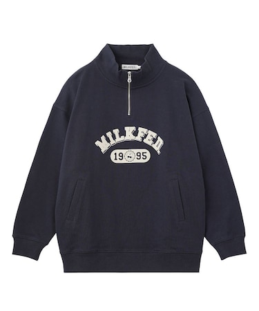 COLLEGE LOGO HALF ZIP TOP