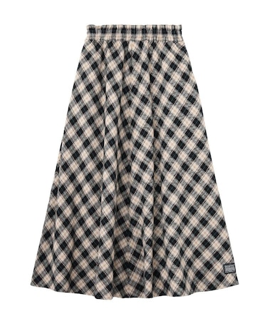 FLARE PLAID SKIRT