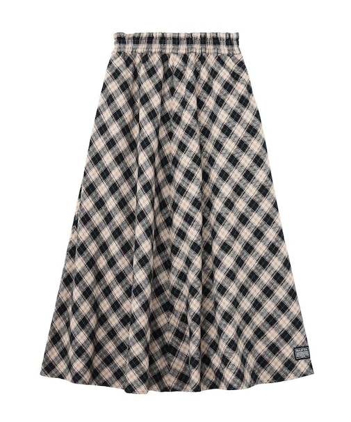 FLARE PLAID SKIRT
