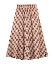 FLARE PLAID SKIRT