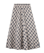 FLARE PLAID SKIRT