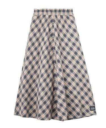 FLARE PLAID SKIRT