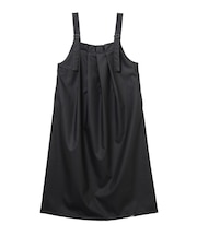 FAUX LEATHER TUCK DRESS