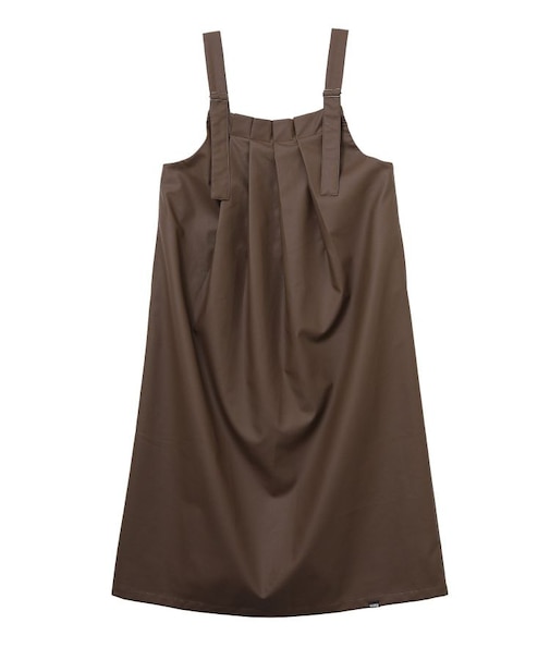 FAUX LEATHER TUCK DRESS