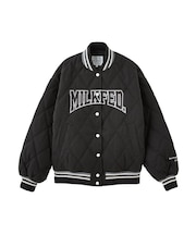 SATIN LOGO PATCH QUILTED JACKET