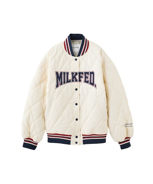 SATIN LOGO PATCH QUILTED JACKET