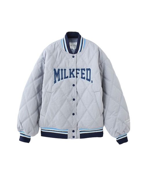 SATIN LOGO PATCH QUILTED JACKET