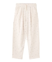EMBROIDERY TUCK SWEAT PANTS