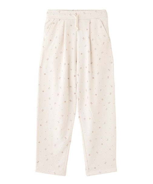 EMBROIDERY TUCK SWEAT PANTS