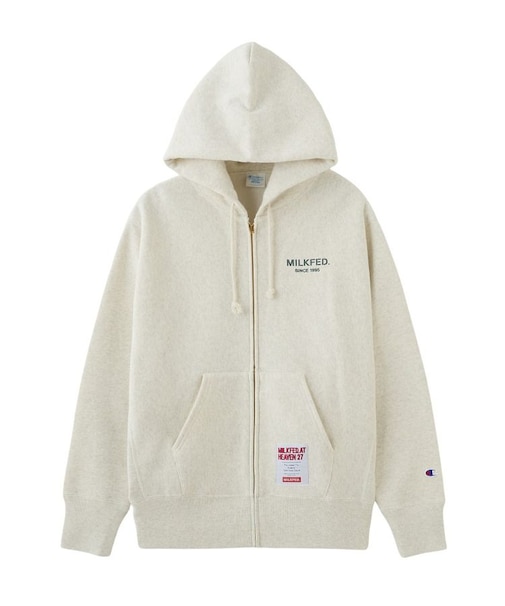 MILKFED. x CHAMPION SWEAT ZIP HOODIE